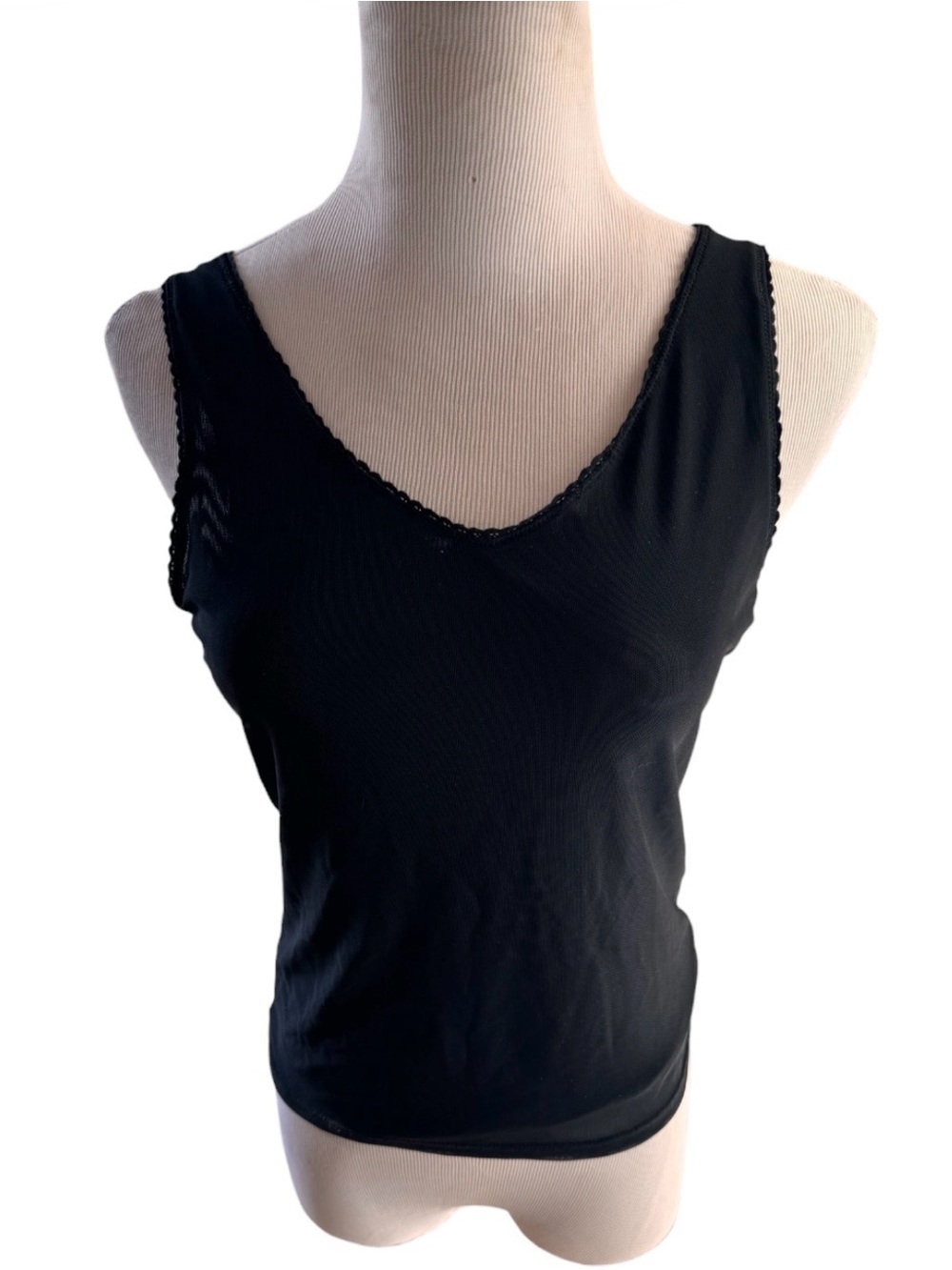 NWT Brandy Melville Mesh Tank Top Double Layer Black S M